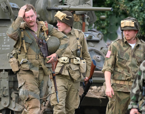 Yorkshire Wartime Show. doncaster, Yorkshire, UK. August 2025. Vintage military reenactment show for the 20th centurt specialising in WW2. American, British and German participants. Tanks, trucks, jeeps and many other vehicles.