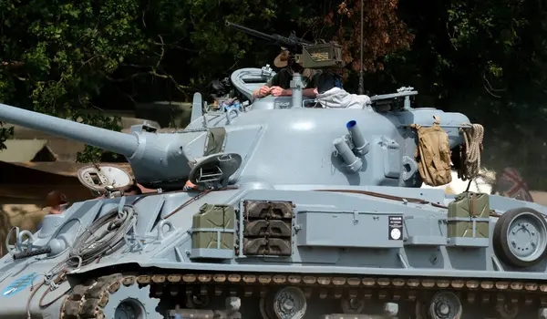 Yorkshire Wartime Show. doncaster, Yorkshire, UK. August 2025. Vintage military reenactment show for the 20th centurt specialising in WW2. American, British and German participants. Tanks, trucks, jeeps and many other vehicles.