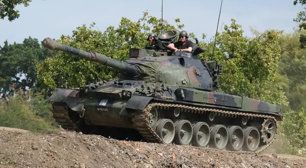 Yorkshire Wartime Show. doncaster, Yorkshire, UK. August 2025. Vintage military reenactment show for the 20th centurt specialising in WW2. American, British and German participants. Tanks, trucks, jeeps and many other vehicles.