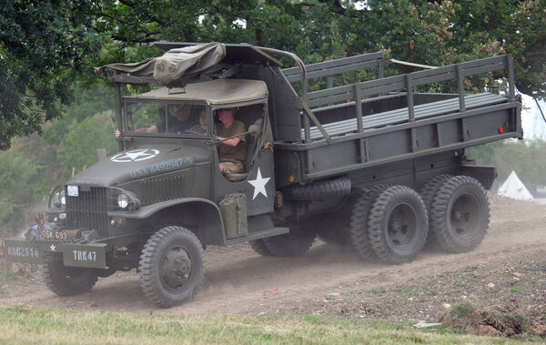 Yorkshire Wartime Show. doncaster, Yorkshire, UK. August 2025. Vintage military reenactment show for the 20th centurt specialising in WW2. American, British and German participants. Tanks, trucks, jeeps and many other vehicles.