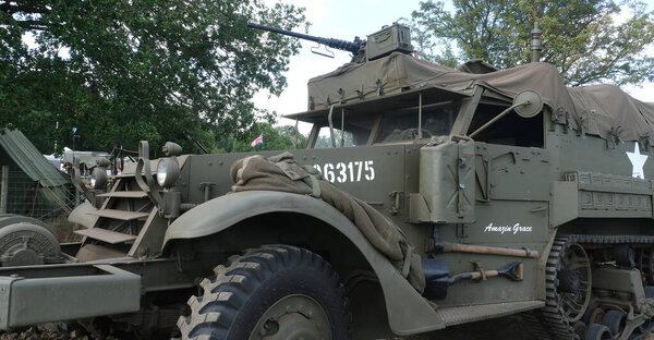 Yorkshire Wartime Show. doncaster, Yorkshire, UK. August 2025. Vintage military reenactment show for the 20th centurt specialising in WW2. American, British and German participants. Tanks, trucks, jeeps and many other vehicles.