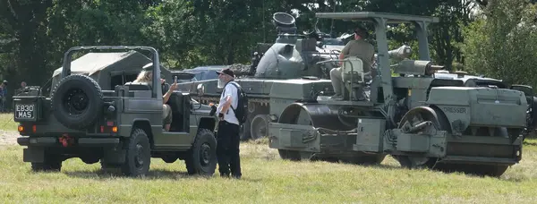 Yorkshire Wartime Show. doncaster, Yorkshire, UK. August 2025. Vintage military reenactment show for the 20th centurt specialising in WW2. American, British and German participants. Tanks, trucks, jeeps and many other vehicles.