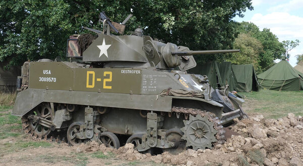 Yorkshire Wartime Show. doncaster, Yorkshire, UK. August 2025. Vintage military reenactment show for the 20th centurt specialising in WW2. American, British and German participants. Tanks, trucks, jeeps and many other vehicles.