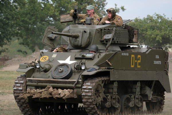 Yorkshire Wartime Show. doncaster, Yorkshire, UK. August 2025. Vintage military reenactment show for the 20th centurt specialising in WW2. American, British and German participants. Tanks, trucks, jeeps and many other vehicles.