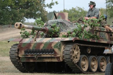 Yorkshire Wartime Show. doncaster, Yorkshire, UK. August 2025. Vintage military reenactment show for the 20th centurt specialising in WW2. American, British and German participants. Tanks, trucks, jeeps and many other vehicles.