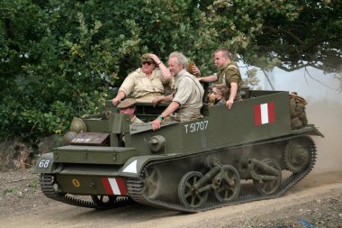 Yorkshire Wartime Show. doncaster, Yorkshire, UK. August 2025. Vintage military reenactment show for the 20th centurt specialising in WW2. American, British and German participants. Tanks, trucks, jeeps and many other vehicles.