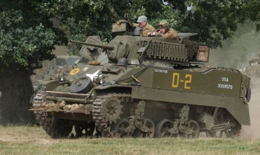Yorkshire Wartime Show. doncaster, Yorkshire, UK. August 2025. Vintage military reenactment show for the 20th centurt specialising in WW2. American, British and German participants. Tanks, trucks, jeeps and many other vehicles.