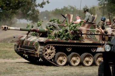 Yorkshire Wartime Show. doncaster, Yorkshire, UK. August 2025. Vintage military reenactment show for the 20th centurt specialising in WW2. American, British and German participants. Tanks, trucks, jeeps and many other vehicles.