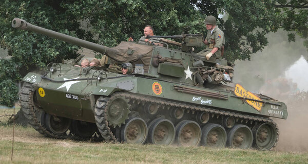 Yorkshire Wartime Show. doncaster, Yorkshire, UK. August 2025. Vintage military reenactment show for the 20th centurt specialising in WW2. American, British and German participants. Tanks, trucks, jeeps and many other vehicles.