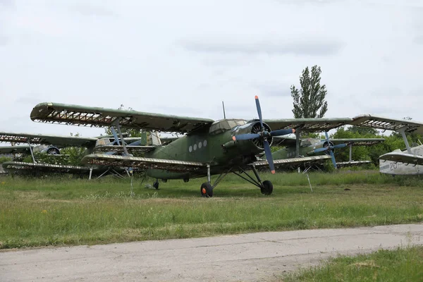 Abandonado Dañado Unión Soviética Avión Militar Antonov — Foto de Stock