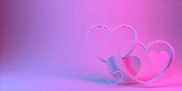 Design Mock Background Valentines Day Rendering — Stock fotografie