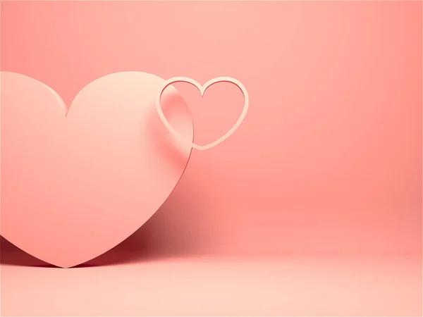 Design Mock Background Valentines Day Rendering — Zdjęcie stockowe