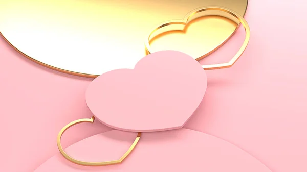 Design Mock Background Valentines Day Rendering — Stockfoto