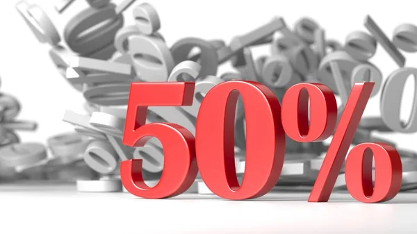 Big Sale Concept Percentage Numbers Heap Rendering — Stock Photo, Image