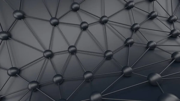 Structure Spheres Network Concept Rendering — Stok fotoğraf