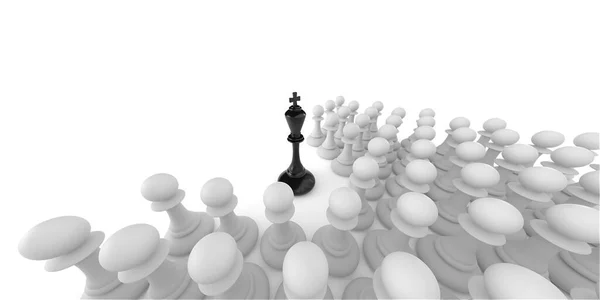 Chess King Leader Success Concept Business Leader Concept Rendering — Stock Photo, Image