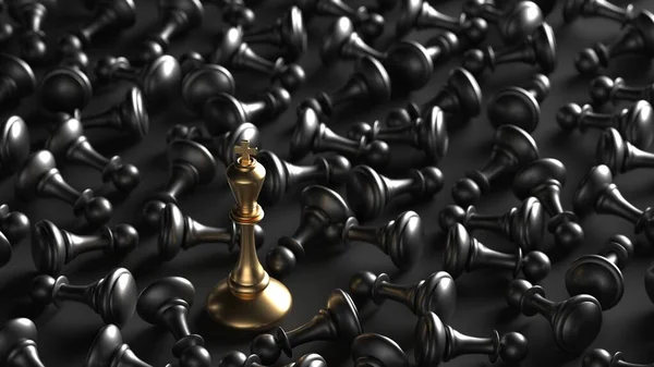 Chess King Leader Success Concept Business Leader Concept Rendering — Stockfoto
