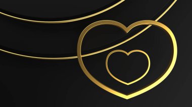 Design mock up background for Valentines day. 3D rendering