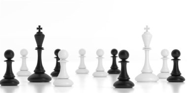 Chess king. Leader success concept. Business leader concept. 3d rendering