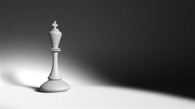 Chess king. Leader success concept. Business leader concept. 3d rendering