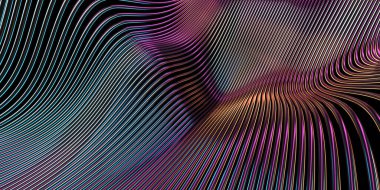 Abstract waves 3D rendering background. Modern design. Digital wallpaper. Elegant poster