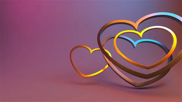 Valentine Day Design Concept Love Background Rendering —  Fotos de Stock