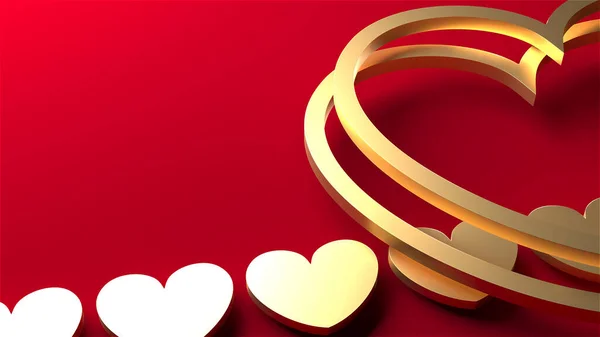 Design Mock Background Valentines Day Rendering —  Fotos de Stock