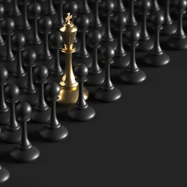 Chess King Leader Success Concept Business Leader Concept Rendering — Stock Photo, Image