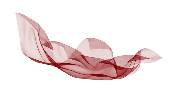 Abstract Red Cloth Falling Satin Fabric Flying Wind Rendering — Stock Photo, Image