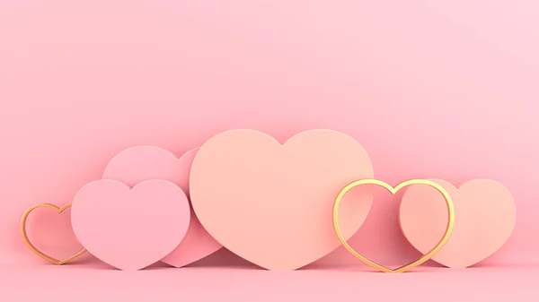 Design Mock Background Valentines Day Rendering — Stock fotografie