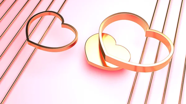 Valentine Day Design Concept Love Background Rendering — 스톡 사진