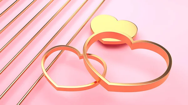 Valentine Day Design Concept Love Background Rendering — Photo
