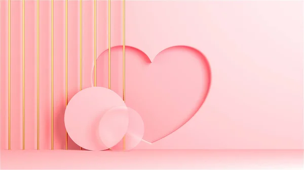 Valentine Day Design Concept Love Background Rendering — Foto de Stock