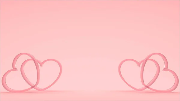 Valentine Day Design Concept Love Background Rendering — ストック写真