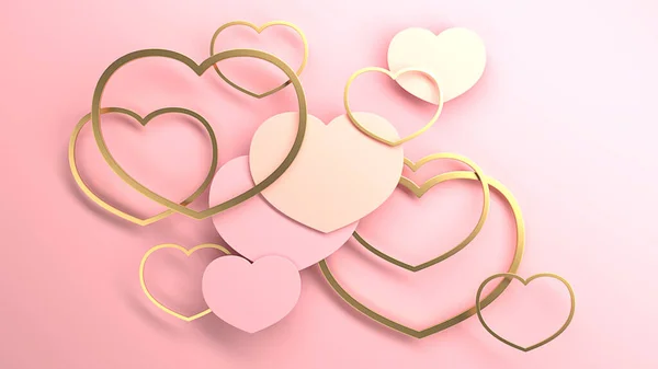 Valentine Day Design Concept Love Background Rendering — ストック写真