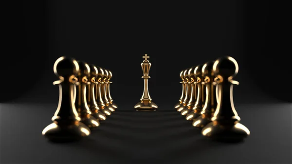 Chess King Leader Success Concept Business Leader Concept Rendering — Photo