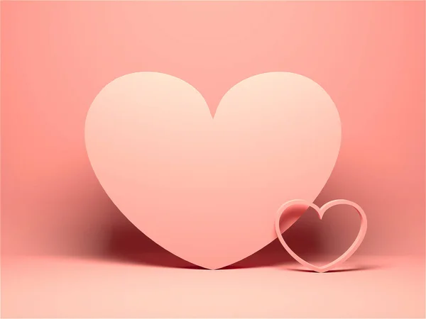 Valentine Day Design Concept Love Background Rendering — 스톡 사진