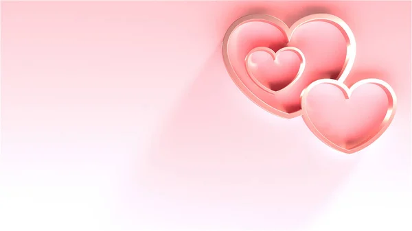 Valentine Day Design Concept Love Background Rendering — Stock fotografie
