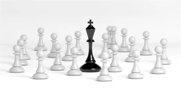Chess King Leader Success Concept Business Leader Concept Rendering — стоковое фото
