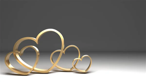 Valentine Day Design Concept Love Background Rendering — 图库照片