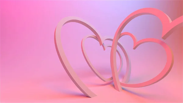 Valentine Day Design Concept Love Background Rendering — Stockfoto