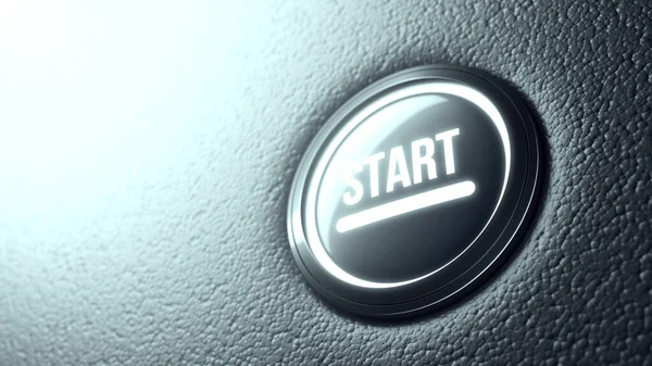 START push button. Success beginning. 3d rendering