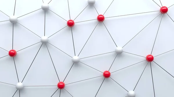 Structure Spheres Network Concept Rendering — Foto Stock