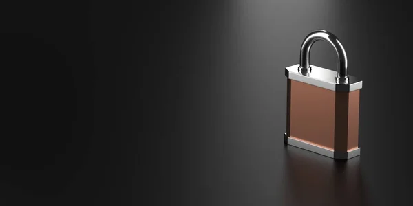 Locked padlock background.  Confidentiality and security concept. 3d rendering