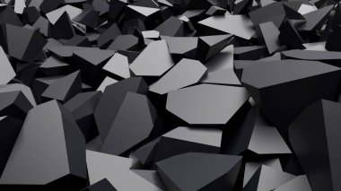 Cracked surface dark background. Broken effect destruction. 3d rendering