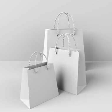 Shopping bags. Business and online shopping concept. 3d rendering