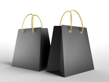 Shopping bags. Business and online shopping concept. 3d rendering