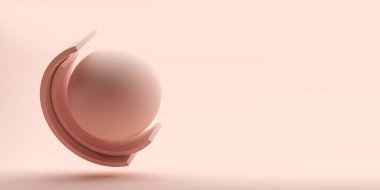 Equilibrium balance. Geometric concept. Minimal modern background. 3d rendering