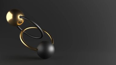 Equilibrium balance. Geometric concept. Minimal modern background. 3d rendering