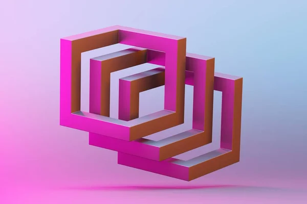 Cubes shapes structure. Futuristic abstract background. 3d rendering